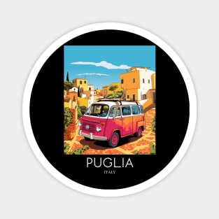 A Pop Art Travel Print of Puglia - Italy Magnet